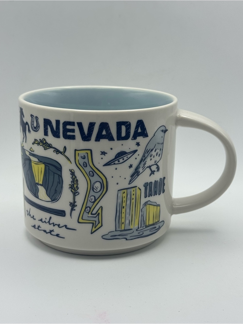 Starbucks Been There Series Nevada Coffee Mug 14 oz Silver State Tahoe Valley